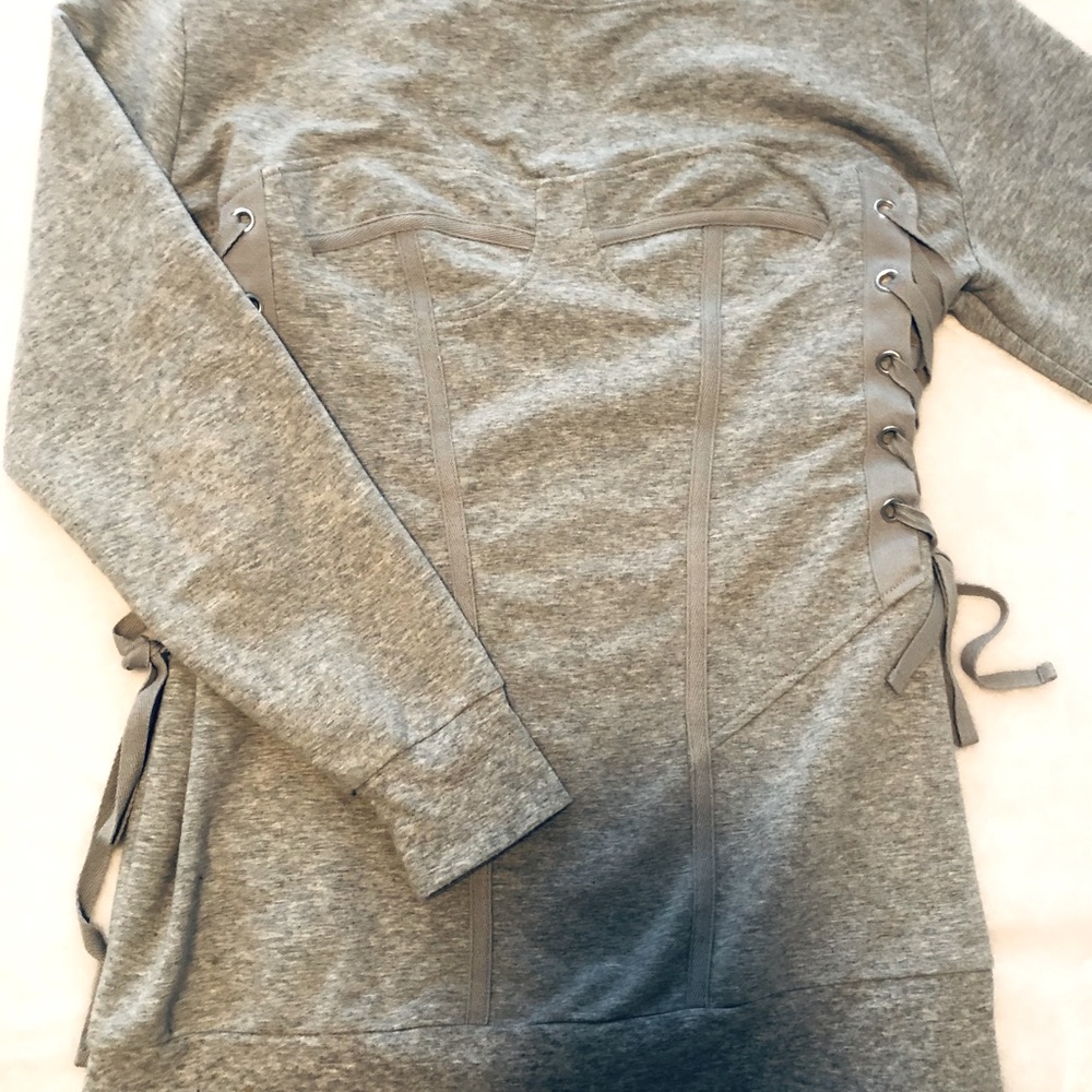 Womens Trouve grey tunic sweatshirt